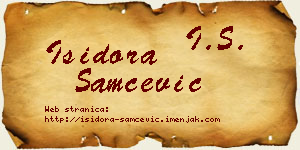 Isidora Samčević vizit kartica